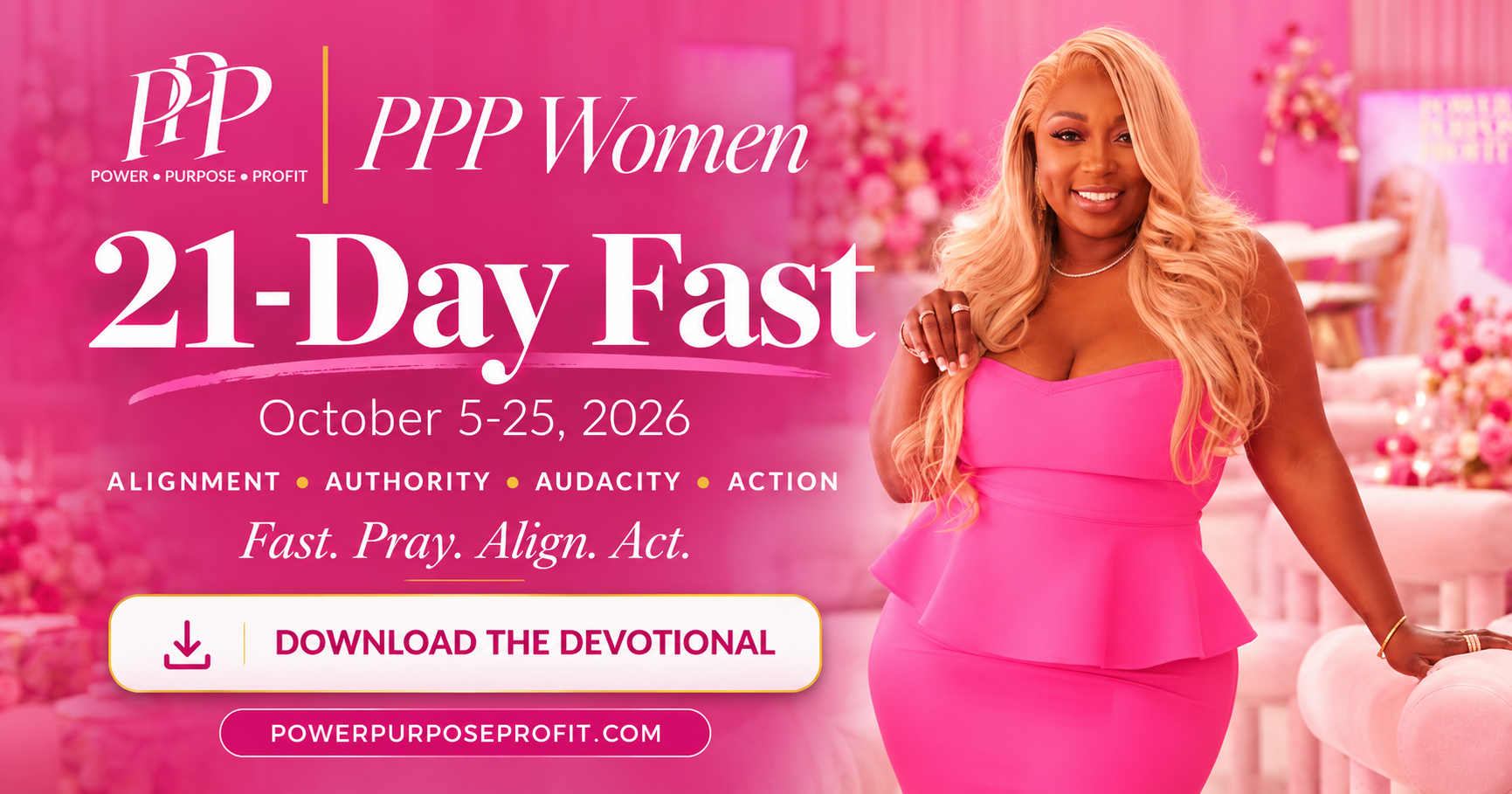 PPP Women 21-Day Fast banner, October 5-25, 2026
